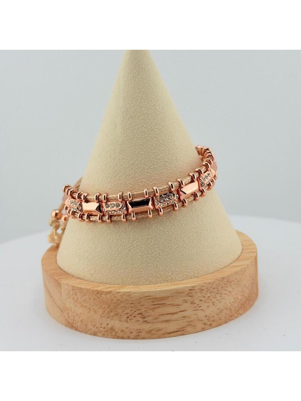 Bomb Party Adjustable Chord Bracelet - Reversible - Rose Gold